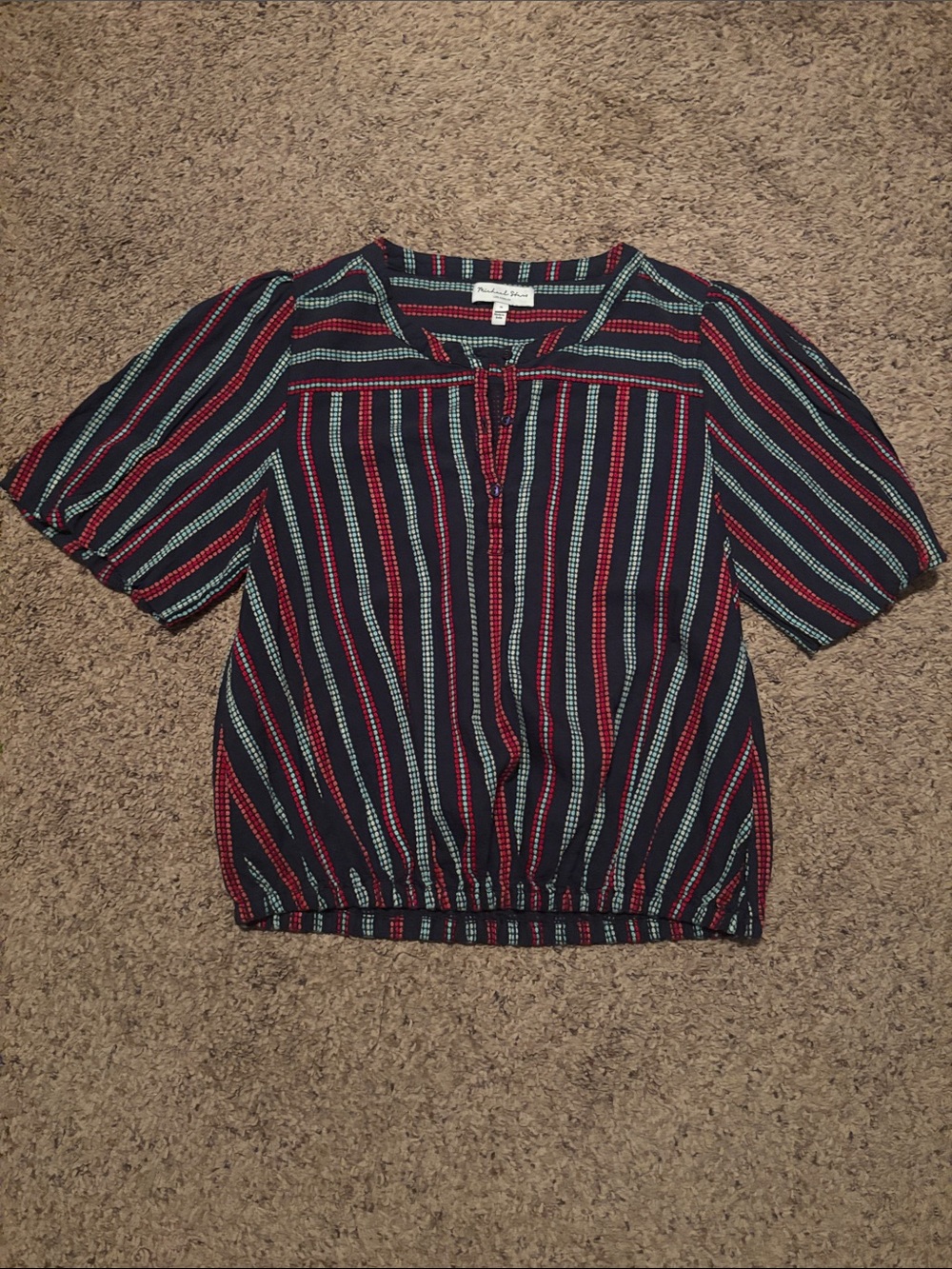 Michael Starts Blue Top Blouse M